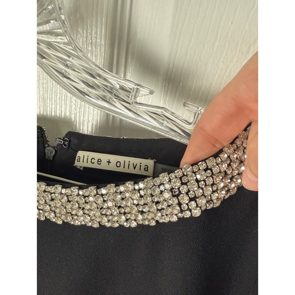 Alice + Olivia Mailynn Embellished Trim Mini Dress 12 - Picture 6 of 11